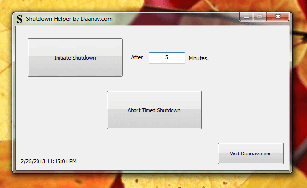 Windows 8 Daanav Shutdown Helper full